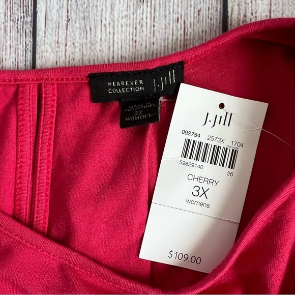 J. Jill Wearever Collection Cherry Red Dress 3X NWT - Picture 4 of 7
